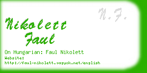 nikolett faul business card